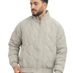 Grey Design 2615 Puffer Jacket جاكت رمادي
